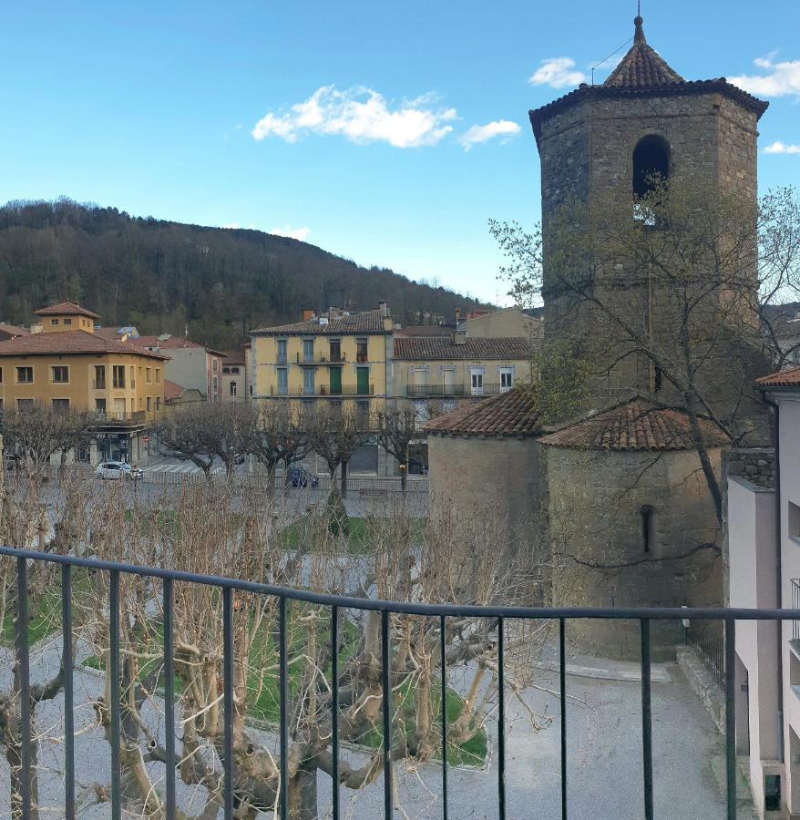 Casa Matilda - Apartamento Con Chimenea, Vistas, Rustico-Elegante En El Centro Sant Joan de les Abadesses Eksteriør bilde